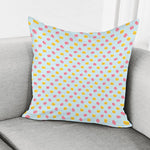 Pink And Yellow Macaron Pattern Print Pillow Cover