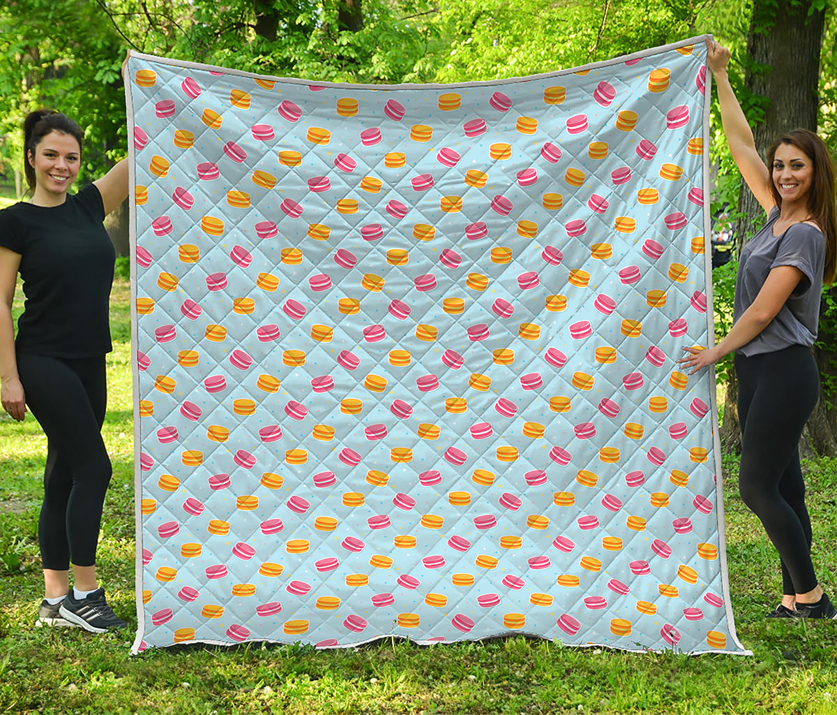 Pink And Yellow Macaron Pattern Print Quilt