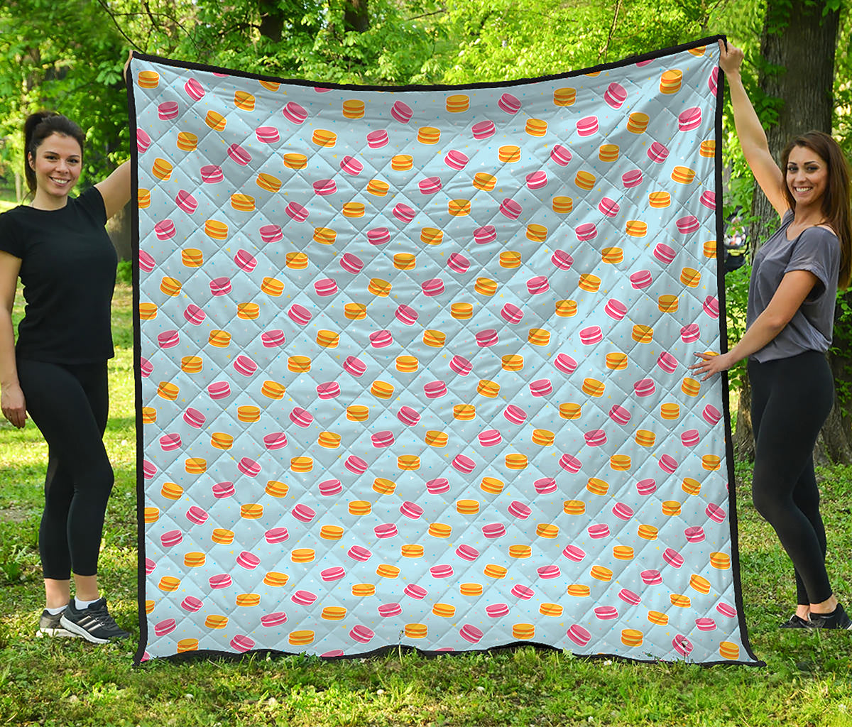 Pink And Yellow Macaron Pattern Print Quilt