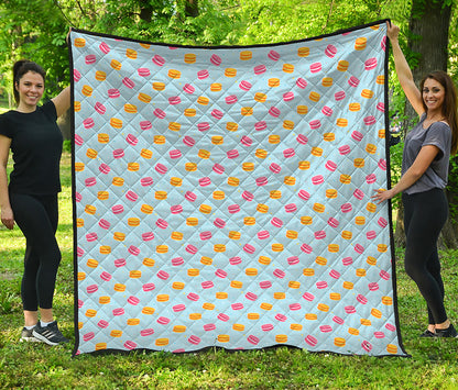 Pink And Yellow Macaron Pattern Print Quilt
