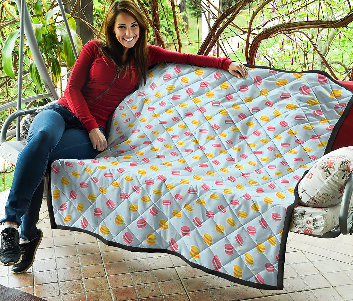 Pink And Yellow Macaron Pattern Print Quilt