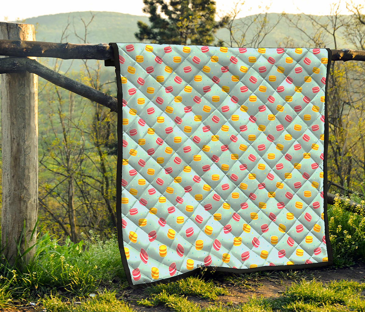 Pink And Yellow Macaron Pattern Print Quilt
