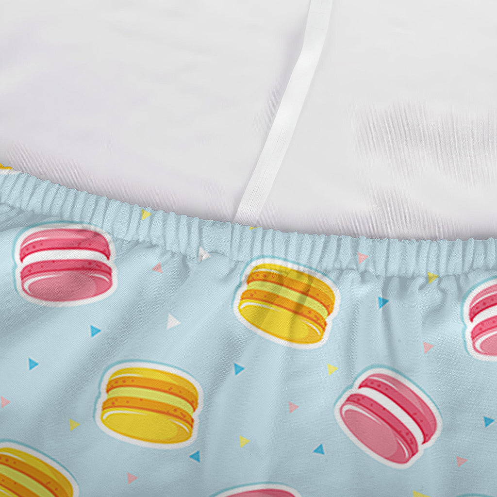 Pink And Yellow Macaron Pattern Print Sofa Cover