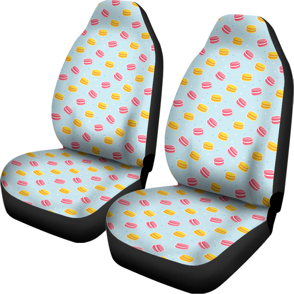 Pink And Yellow Macaron Pattern Print Universal Fit Car Seat Covers