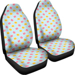 Pink And Yellow Macaron Pattern Print Universal Fit Car Seat Covers