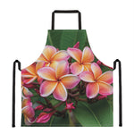 Pink And Yellow Plumeria Flower Print Apron