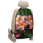 Pink And Yellow Plumeria Flower Print Car Seat Organizers