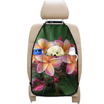 Pink And Yellow Plumeria Flower Print Car Seat Organizers