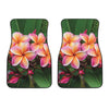 Pink And Yellow Plumeria Flower Print Front Car Floor Mats