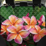 Pink And Yellow Plumeria Flower Print Pet Car Back Seat Cover