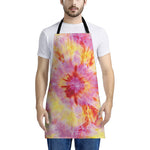 Pink And Yellow Tie Dye Print Apron