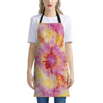 Pink And Yellow Tie Dye Print Apron