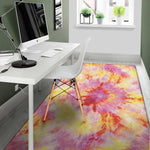 Pink And Yellow Tie Dye Print Area Rug