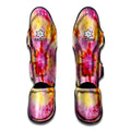 Pink And Yellow Tie Dye Print Muay Thai Shin Guards