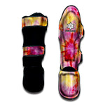 Pink And Yellow Tie Dye Print Muay Thai Shin Guard