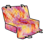 Pink And Yellow Tie Dye Print Pet Car Back Seat Cover