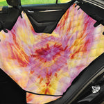 Pink And Yellow Tie Dye Print Pet Car Back Seat Cover