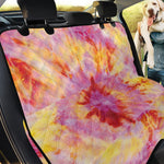 Pink And Yellow Tie Dye Print Pet Car Back Seat Cover