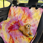 Pink And Yellow Tie Dye Print Pet Car Back Seat Cover