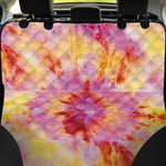 Pink And Yellow Tie Dye Print Pet Car Back Seat Cover