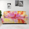 Pink And Yellow Tie Dye Print Sofa Cover