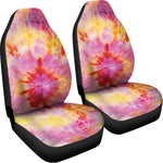 Pink And Yellow Tie Dye Print Universal Fit Car Seat Covers