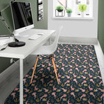 Pink Axolotl Pattern Print Area Rug