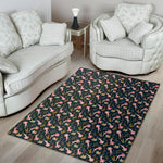 Pink Axolotl Pattern Print Area Rug