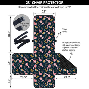 Pink Axolotl Pattern Print Armchair Protector