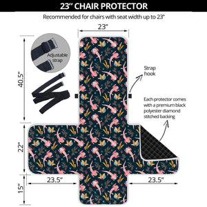 Pink Axolotl Pattern Print Armchair Protector