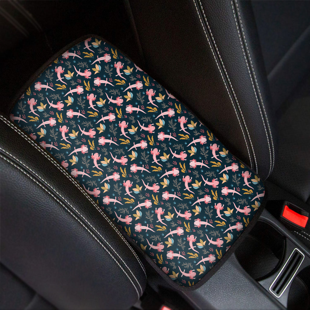 Pink Axolotl Pattern Print Car Center Console Cover