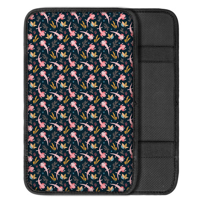 Pink Axolotl Pattern Print Car Center Console Cover