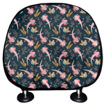 Pink Axolotl Pattern Print Car Headrest Covers