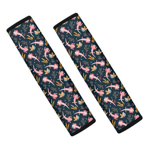 Pink Axolotl Pattern Print Car Seat Belt Covers