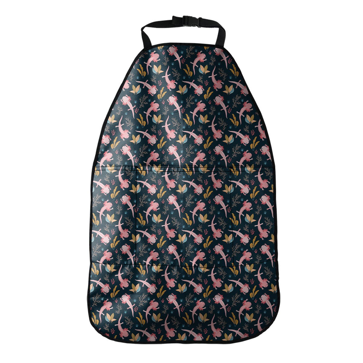 Pink Axolotl Pattern Print Car Seat Organizers