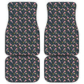 Pink Axolotl Pattern Print Front and Back Car Floor Mats