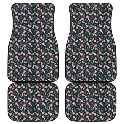 Pink Axolotl Pattern Print Front and Back Car Floor Mats