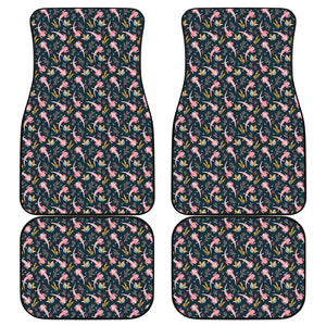 Pink Axolotl Pattern Print Front and Back Car Floor Mats