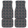 Pink Axolotl Pattern Print Front and Back Car Floor Mats