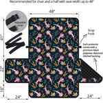 Pink Axolotl Pattern Print Half Sofa Protector