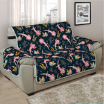 Pink Axolotl Pattern Print Half Sofa Protector