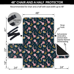 Pink Axolotl Pattern Print Half Sofa Protector