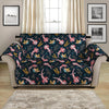 Pink Axolotl Pattern Print Loveseat Protector