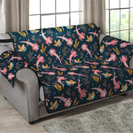 Pink Axolotl Pattern Print Loveseat Protector