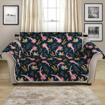 Pink Axolotl Pattern Print Loveseat Protector