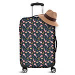 Pink Axolotl Pattern Print Luggage Cover