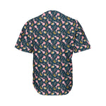 Pink Axolotl Pattern Print Men's Baseball Jersey