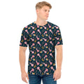 Pink Axolotl Pattern Print Men's T-Shirt