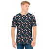 Pink Axolotl Pattern Print Men's T-Shirt