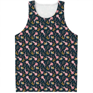 Pink Axolotl Pattern Print Men's Tank Top